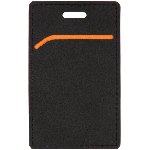 Чехол для пропуска Multimo, черный с оранжевым Чехол для пропуска Multimo, черный с оранжевым