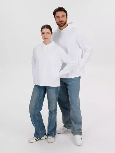 Худи унисекс Morfiss, белое Худи унисекс Morfiss, белое