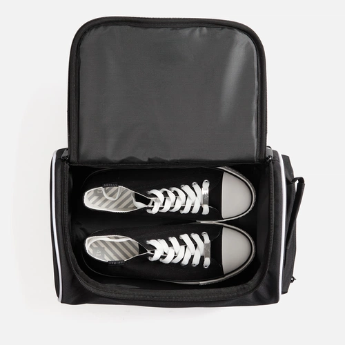 Сумка для обуви Equipex, черная с белым Сумка для обуви Equipex, черная с белым
