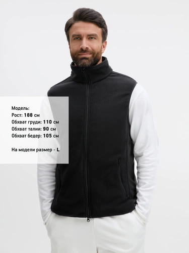 Жилет флисовый унисекс Ben Mac, черный Жилет флисовый унисекс Ben Mac, черный