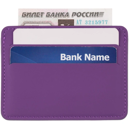 Чехол для карточек Shall Simple, фиолетовый Чехол для карточек Shall Simple, фиолетовый