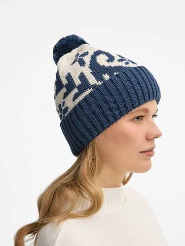 Шапка Wintertude, синяя с белым Шапка Wintertude, синяя с белым