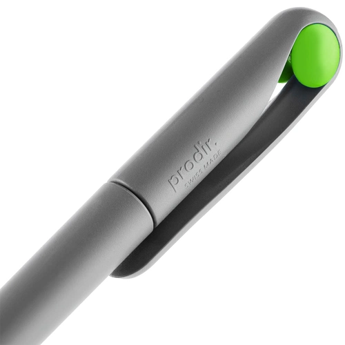 Ручка шариковая Prodir DS1 TMM Dot, серая с ярко-зеленым Ручка шариковая Prodir DS1 TMM Dot, серая с ярко-зеленым