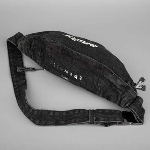 Поясная сумка W6, черная с нанесением и кастомизацией Поясная сумка W6, черная с нанесением и кастомизацией