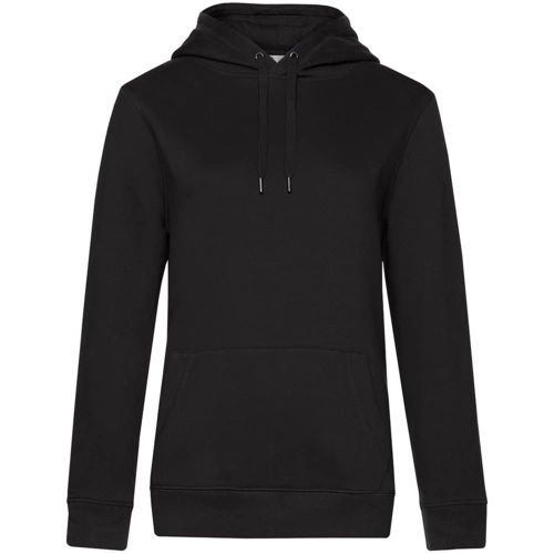 Толстовка с капюшоном женская Queen, черная Толстовка с капюшоном женская Queen, черная