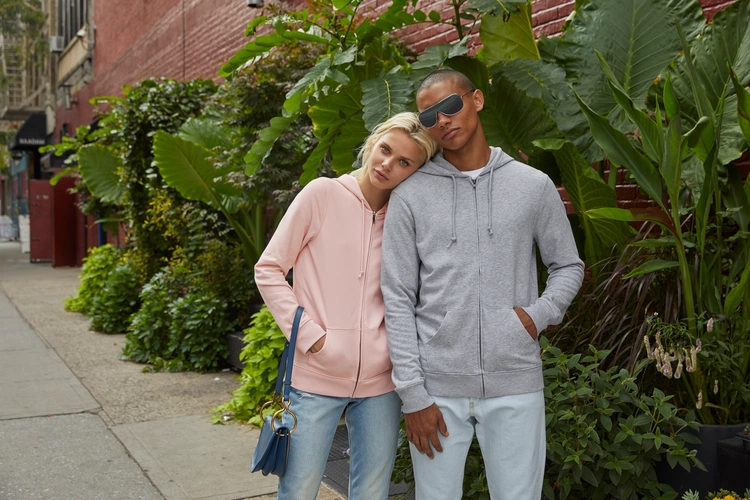 Толстовка на молнии с капюшоном женская BNC Inspire (Organic), розовая Толстовка на молнии с капюшоном женская BNC Inspire (Organic), розовая