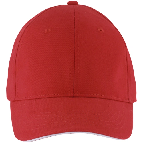 Бейсболка Solar, красная с белым Бейсболка Solar, красная с белым