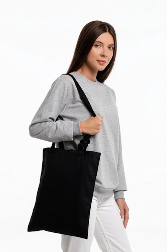 Сумка для покупок с регулируемыми ручками Leta, черная Сумка для покупок с регулируемыми ручками Leta, черная