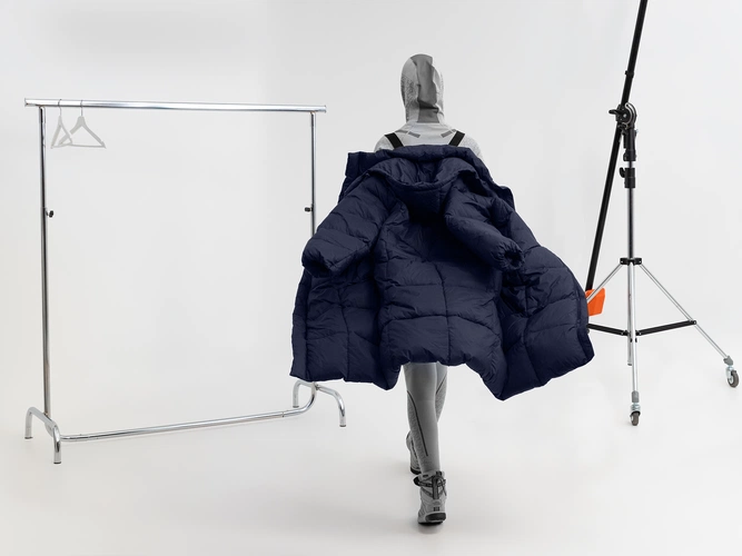 Пуховик унисекс Kapsula, черный Пуховик унисекс Kapsula, черный