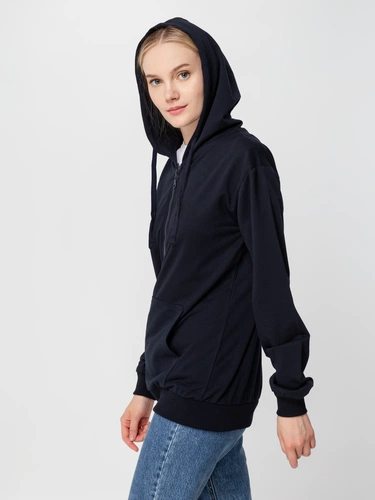Толстовка на молнии с капюшоном Siverga 2.0, темно-синяя Толстовка на молнии с капюшоном Siverga 2.0, темно-синяя