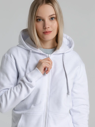 Толстовка на молнии с капюшоном Siverga Heavy 2.0, белая Толстовка на молнии с капюшоном Siverga Heavy 2.0, белая