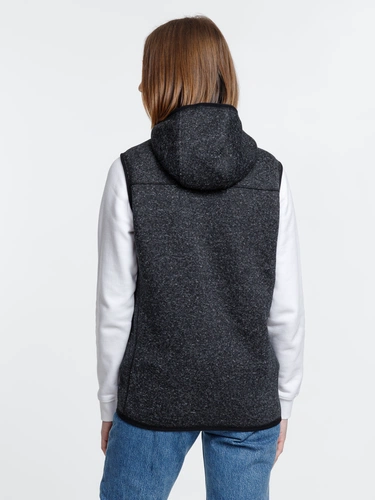 Жилет с капюшоном унисекс Gotland, черный Жилет с капюшоном унисекс Gotland, черный