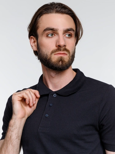 Рубашка поло мужская Adam, темно-синяя Рубашка поло мужская Adam, темно-синяя