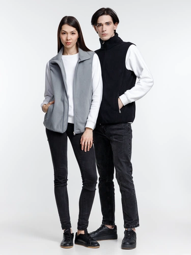 Жилет флисовый унисекс Nesse, черный Жилет флисовый унисекс Nesse, черный