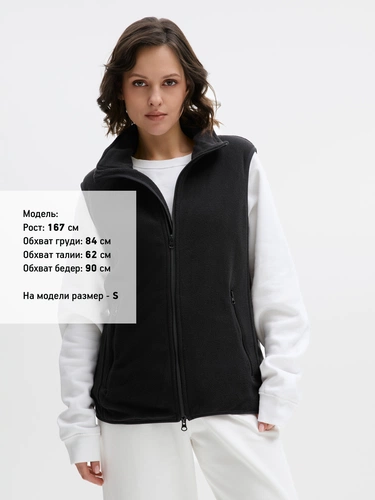 Жилет флисовый унисекс Ben Mac, черный Жилет флисовый унисекс Ben Mac, черный