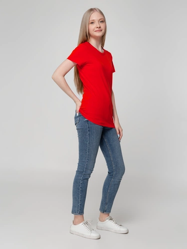 Футболка женская T-bolka Lady, красная Футболка женская T-bolka Lady, красная