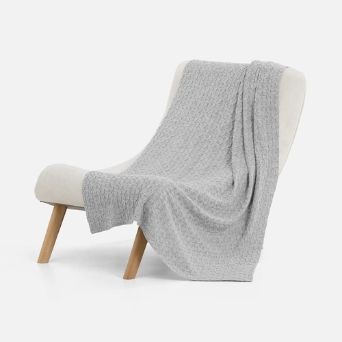 Плед Braidera, серебристо-серый меланж Плед Braidera, серебристо-серый меланж