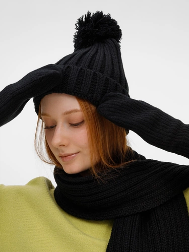 Шапка HappyGo, черная Шапка HappyGo, черная