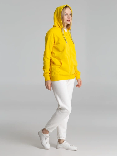 Толстовка на молнии с капюшоном Unit Siverga, желтая Толстовка на молнии с капюшоном Unit Siverga, желтая