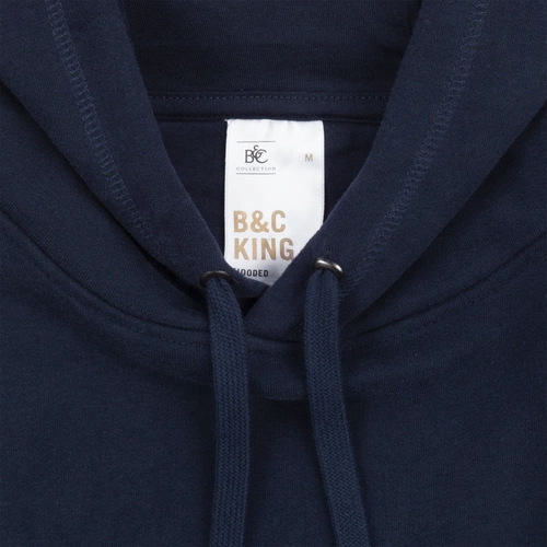 Толстовка с капюшоном унисекс King, темно-синяя Толстовка с капюшоном унисекс King, темно-синяя