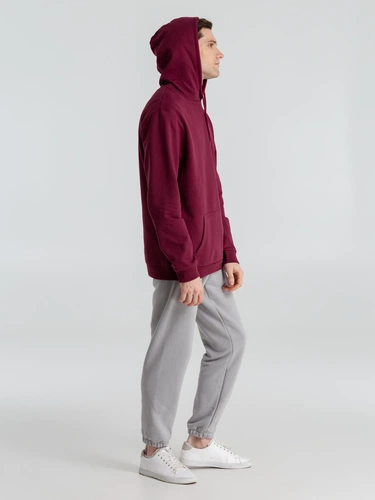 Толстовка с капюшоном унисекс Hoodie, бордовая Толстовка с капюшоном унисекс Hoodie, бордовая