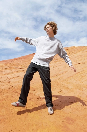 Свитшот унисекс Authentic, серый меланж Свитшот унисекс Authentic, серый меланж