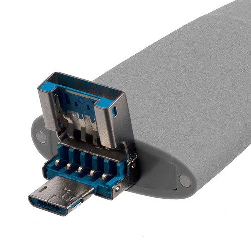 Флешка Pebble Universal, USB 3.0, серая, 64 Гб Флешка Pebble Universal, USB 3.0, серая, 64 Гб