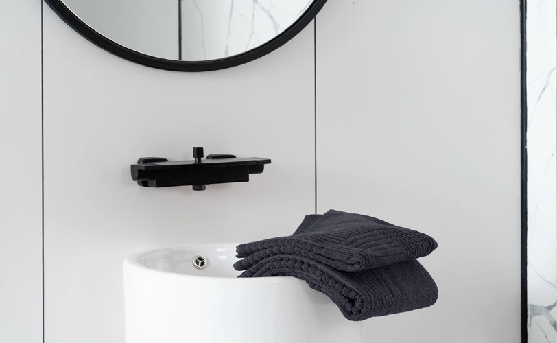 Полотенце Farbe, большое, темно-серое Полотенце Farbe, большое, темно-серое