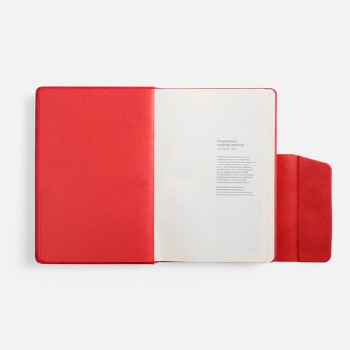 Ежедневник Leadmark, недатированный, красный Ежедневник Leadmark, недатированный, красный