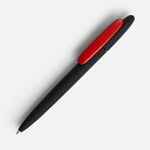Ручка шариковая Prodir DS5 TRR-P Soft Touch, черная с красным Ручка шариковая Prodir DS5 TRR-P Soft Touch, черная с красным