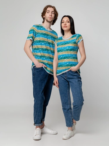 Футболка женская Rayet Lady двусторонняя, голубая с зеленым Футболка женская Rayet Lady двусторонняя, голубая с зеленым