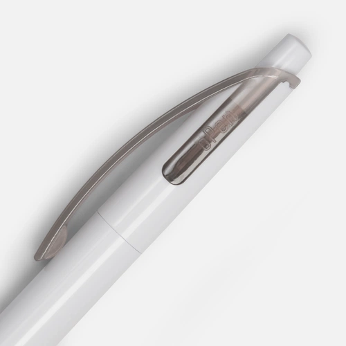 Ручка шариковая Bento, белая с серым Ручка шариковая Bento, белая с серым