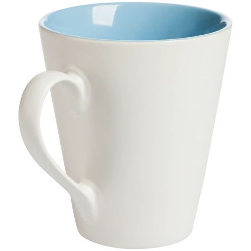 Кружка New Bell матовая, белая с голубым Кружка New Bell матовая, белая с голубым