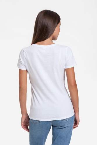 Футболка женская «Смотри вглубь», белая Футболка женская «Смотри вглубь», белая