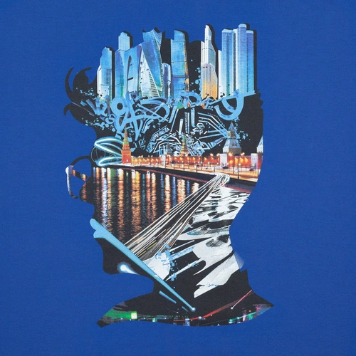 Футболка Moscow Boy, ярко-синяя Футболка Moscow Boy, ярко-синяя