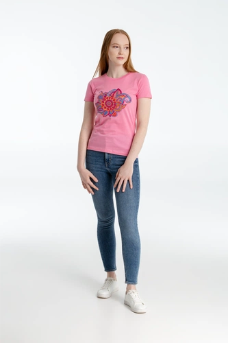 Футболка женская «Узор», розовая Футболка женская «Узор», розовая