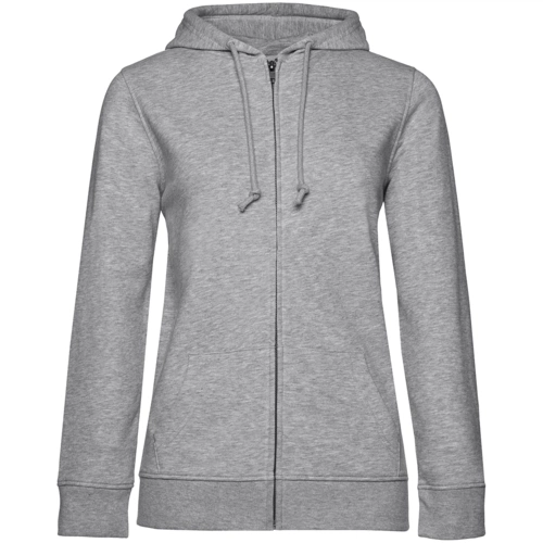 Толстовка на молнии с капюшоном женская BNC Inspire (Organic), серый меланж Толстовка на молнии с капюшоном женская BNC Inspire (Organic), серый меланж