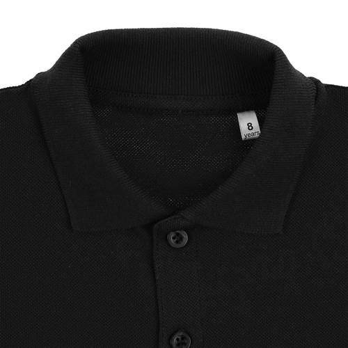 Рубашка поло детская Virma Kids, черная Рубашка поло детская Virma Kids, черная