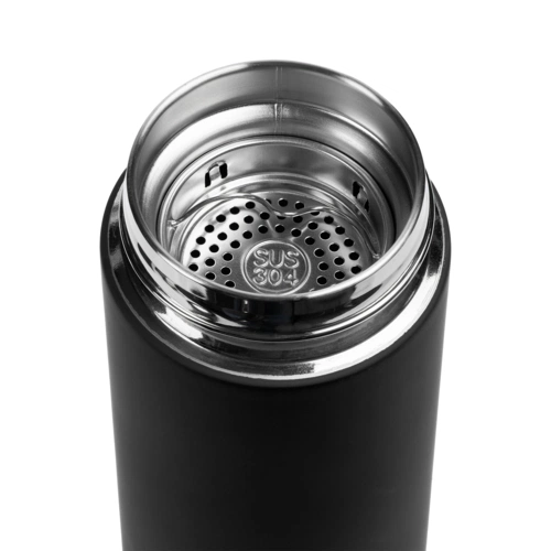 Термос с ситечком Percola, черный Термос с ситечком Percola, черный