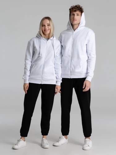 Толстовка на молнии с капюшоном Siverga Heavy 2.0, белая Толстовка на молнии с капюшоном Siverga Heavy 2.0, белая
