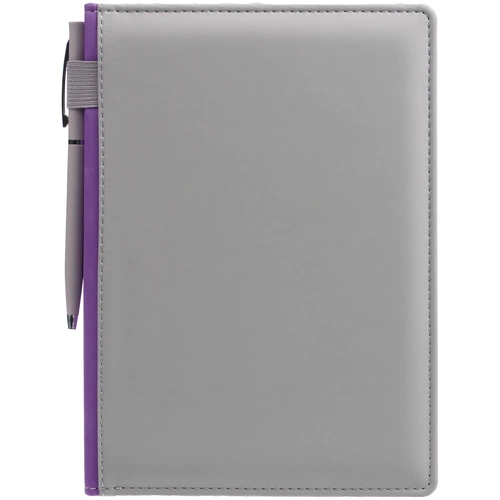 Ежедневник Spain Shall на заказ, недатированный, серый с фиолетовым Ежедневник Spain Shall на заказ, недатированный, серый с фиолетовым