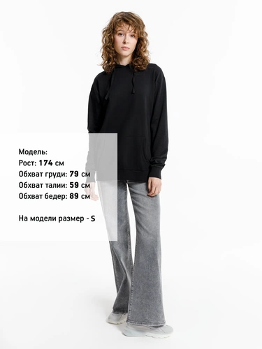 Худи унисекс Westray, черное Худи унисекс Westray, черное