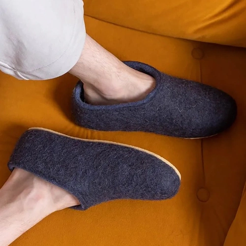 Домашние валенки Cant, темно-синие (клякса) Домашние валенки Cant, темно-синие (клякса)