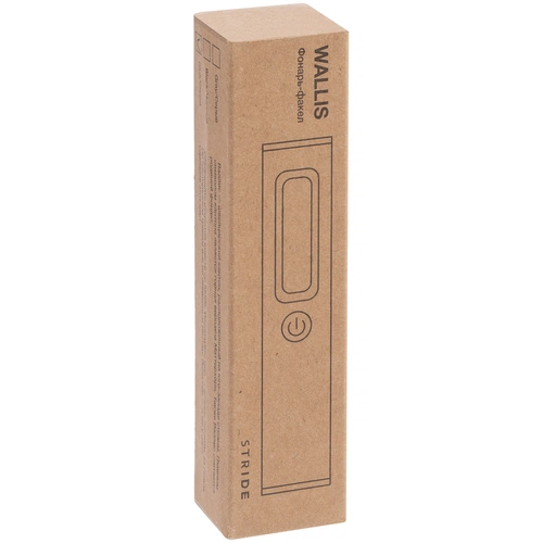 Фонарик-факел аккумуляторный Wallis с магнитом, серый Фонарик-факел аккумуляторный Wallis с магнитом, серый