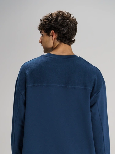 Свитшот оверсайз унисекс Vozduh, темно-синий Свитшот оверсайз унисекс Vozduh, темно-синий