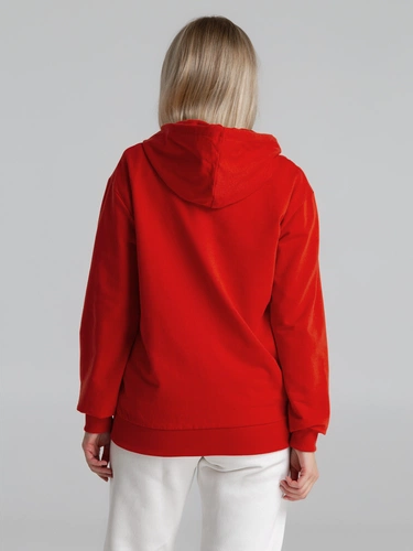 Толстовка на молнии с капюшоном Unit Siverga, красная Толстовка на молнии с капюшоном Unit Siverga, красная
