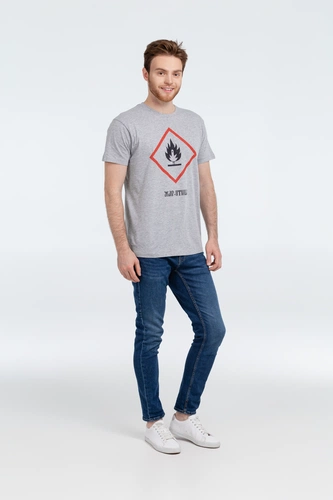 Футболка «Жар-птица», серый меланж Футболка «Жар-птица», серый меланж