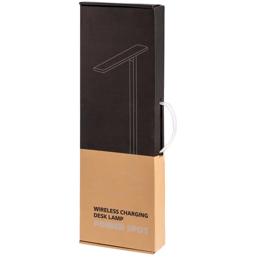 Настольная лампа с беспроводной зарядкой Power Spot, белая Настольная лампа с беспроводной зарядкой Power Spot, белая