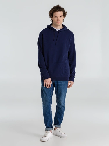 Толстовка с капюшоном унисекс Hoodie, темно-синяя Толстовка с капюшоном унисекс Hoodie, темно-синяя