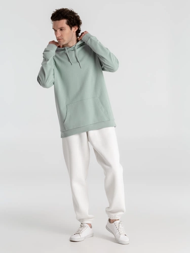 Толстовка с капюшоном унисекс Hoodie, серо-зеленая Толстовка с капюшоном унисекс Hoodie, серо-зеленая